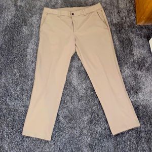 Size 36 Tan Lululemon Commission Pants. Brand new, never worn, missing 1 tag.